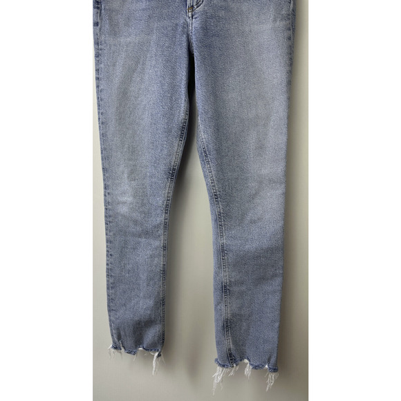 Agolde Merrel Mid Rise Straight Leg Jean Frayed Hem Light Wash Astray Size 24 - Picture 7 of 14
